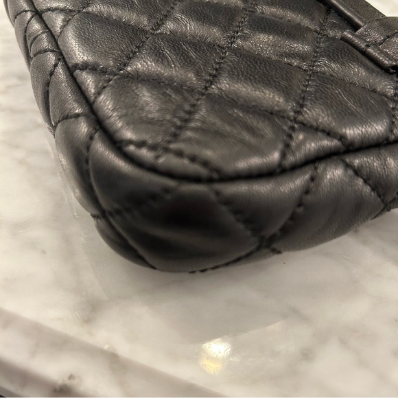 Michael Kors Sloan Black Quilted Leather Belt Bag - Picture 9 of 16